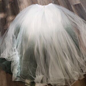 Whimiscal boho nature inspired wedding dress/skirt (skirt only) handmade GREEN